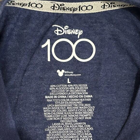 Disney Adult Unisex 100th Anniversary Graphic‎ Short Sleeve Tee T-Shirt Size L - Picture 3 of 5